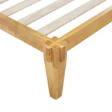 Bme Chalipa 14” Queen Solid Wood Platform Bed Frame – Modern Minimalist Design with Natural Finish and Easy Assembly Bme