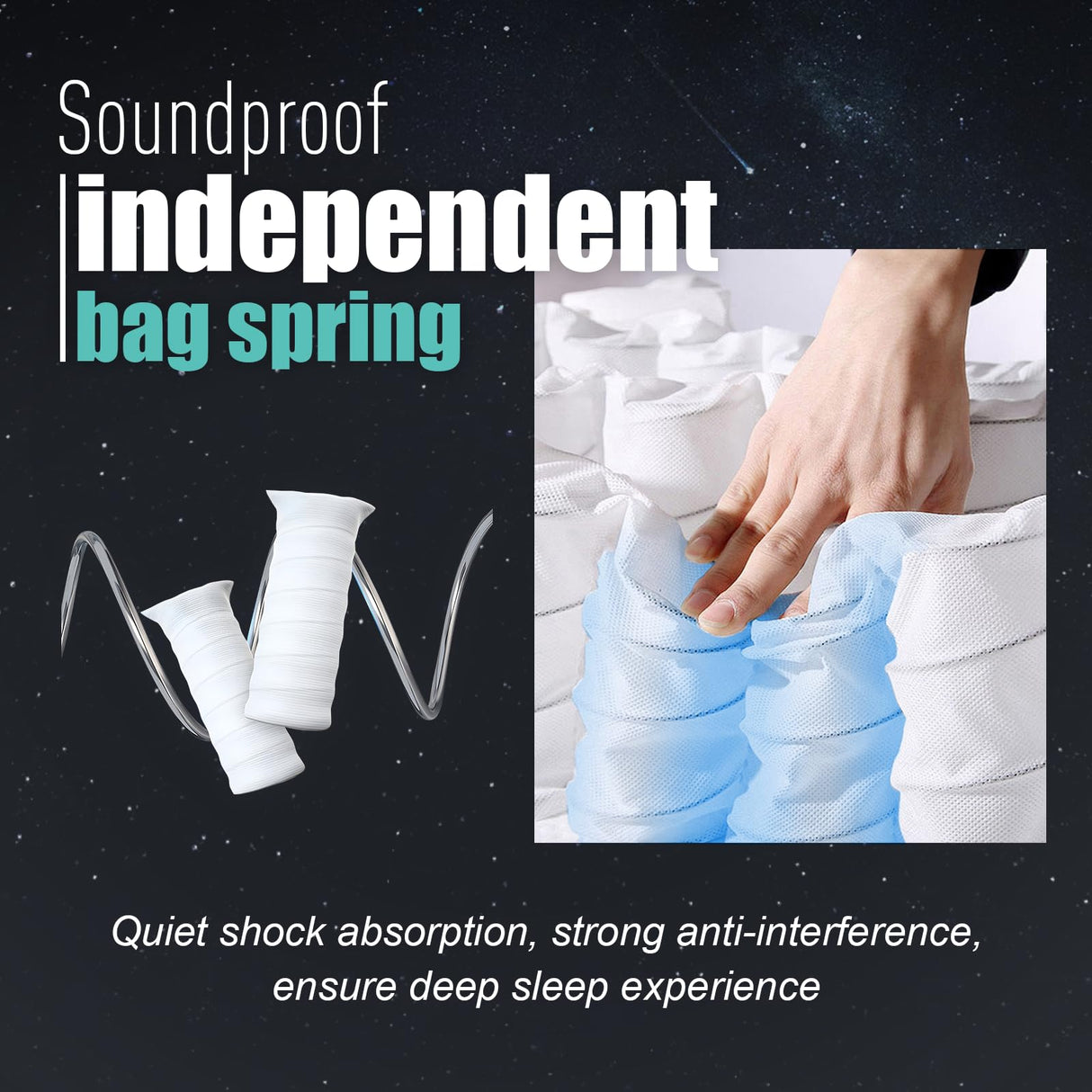 Soxgim King Mattress 12 inch King Size Mattress 80"*76"*12" Healthy Material Soft Comfortable Breathable Four-Sided Reinforcement Quiet Easy to Clean Vacuum Packed Soxgim