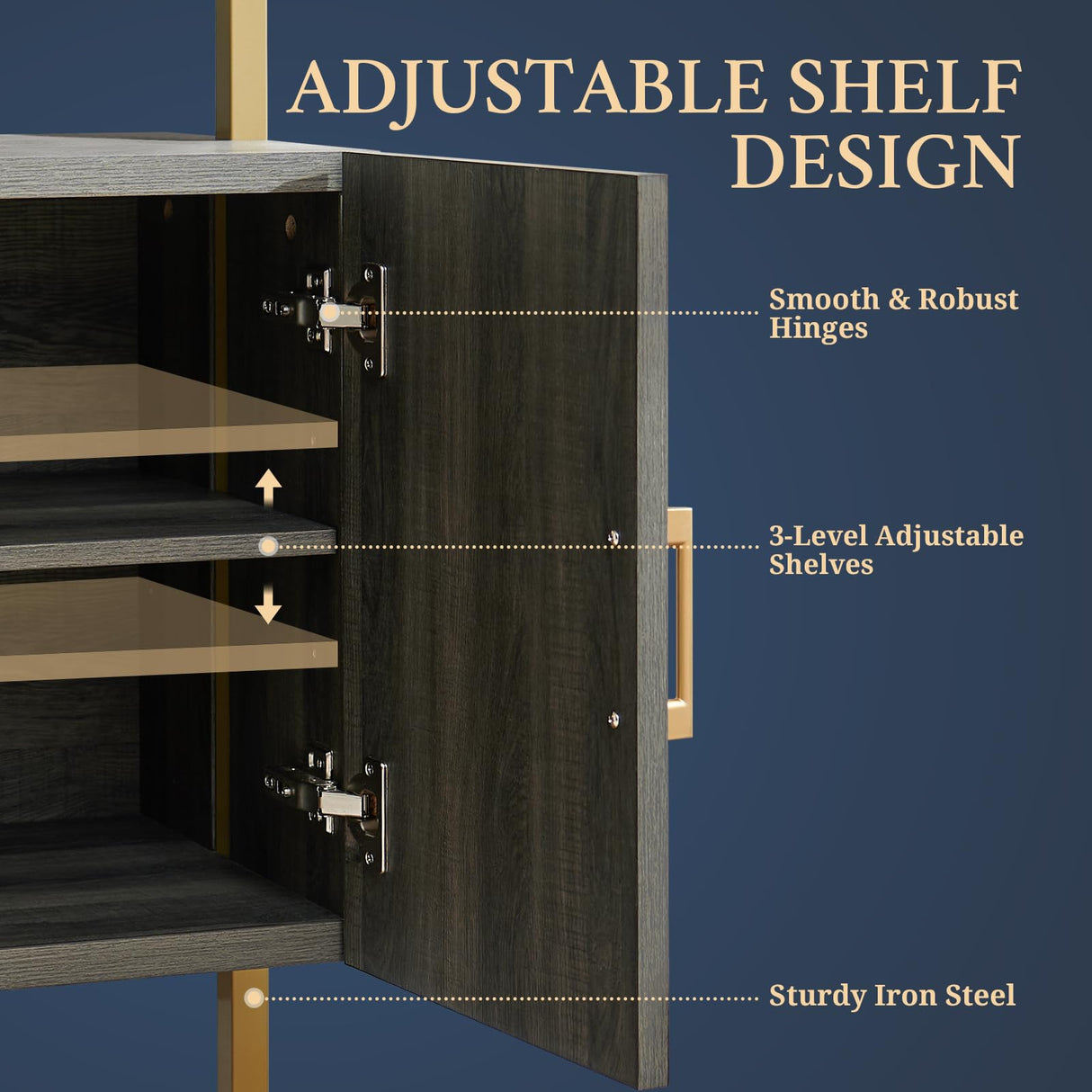 5 Tier Book Shelf Set of 2, 73" Tall Bookshelf with Storage, Modern Bookcase with Shelves, Wall Mount Ladder Shelf with Steel Frame, Bookshelves with Rattan Cabinet for Living Room (Midnight Oak) OAKHAM HOME