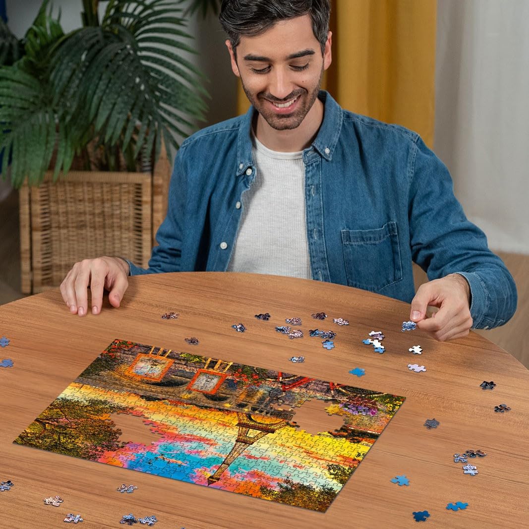 Ravensburger Evening in Paris 500 Piece Jigsaw Puzzle for Adults | Unique, Pieces | Anti-Glare Surface | FSC Certified, Eco-Friendly | Amazon Exclusive