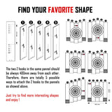 ONE80 Knock-down Dartboard Backboard for A Large Area of Wall Protection Free Combination for Various Set-up Options Wooden Backboard with Black Veins Mounting Kits and Instructions Included Dartboard ONE80