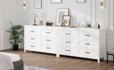 Jocoevol White Farmhouse 6 Drawer Dresser for Bedroom - Large Double Dressers TV Stand with Deep Drawers Dressers for Hallway, Entryway - Off White Jocoevol