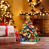 hyzsj DIY Diamond Desktop Ornament Christmas Tree, Crystal Diamond Art Painting Tabletop Ornaments Single Sided, Diamond Ornament for Adult Beginner Home Office Decor Crafts Gift hyzsj