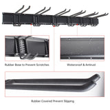 NOEAIKE Garage Storage Rack Hooks, 48 Inch Heavy Duty Wall Mount Garage Organization with 3 Rails and 6 Adjustable Double Wall Hooks,Hanging Shelves for Garden Tool/Broom/Mop(Black) NOEAIKE