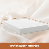 Yaheetech 10 Inch Queen Mattress 3 Foam Layer Cooling Gel Memory Foam Mattresses, Green Tea for Fresher Sleep, Queen Size Mattress in a Box, Medium Firm, CertiPUR-US Certified Yaheetech