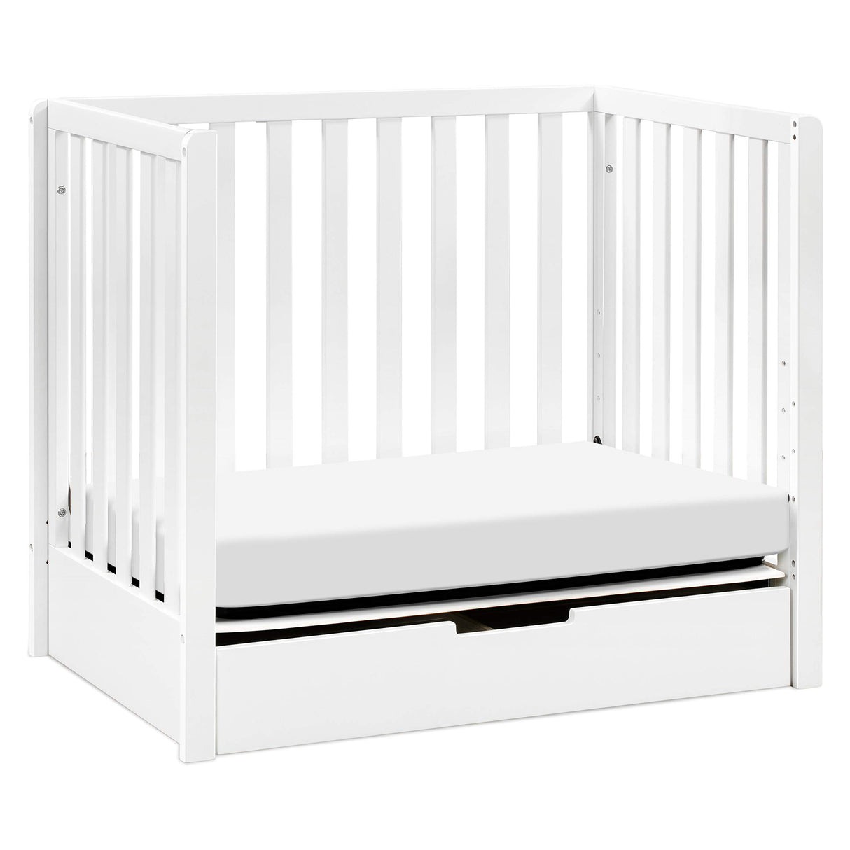 Carter's by DaVinci Colby 4-in-1 Convertible Mini Crib with Trundle Drawer in White, Greenguard Gold Certified, Undercrib Storage DaVinci