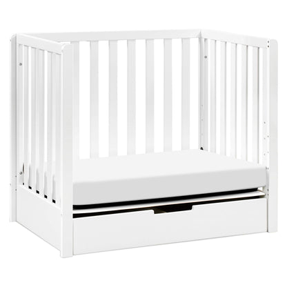 Carter's by DaVinci Colby 4-in-1 Convertible Mini Crib with Trundle Drawer in White, Greenguard Gold Certified, Undercrib Storage