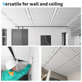 Art3d 12-Pack Drop Ceiling Tiles 2x4 Ft, PVC Decorative Ceiling Covering Panels for Basement Kitchen Bathroom, 24x48 Inch, Cover 96 Sq. Ft, Smooth White Art3d