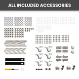 3-Column Display Cabinet with Glass Door and Lock, 12-Shelf Fast Installation in 30Mins Curio Cabinet with 5mm Tempered Glass Floor Standing Bookshelf for Bedroom, Living Room, 65'' x32'' x14'', Black GDJAASJI