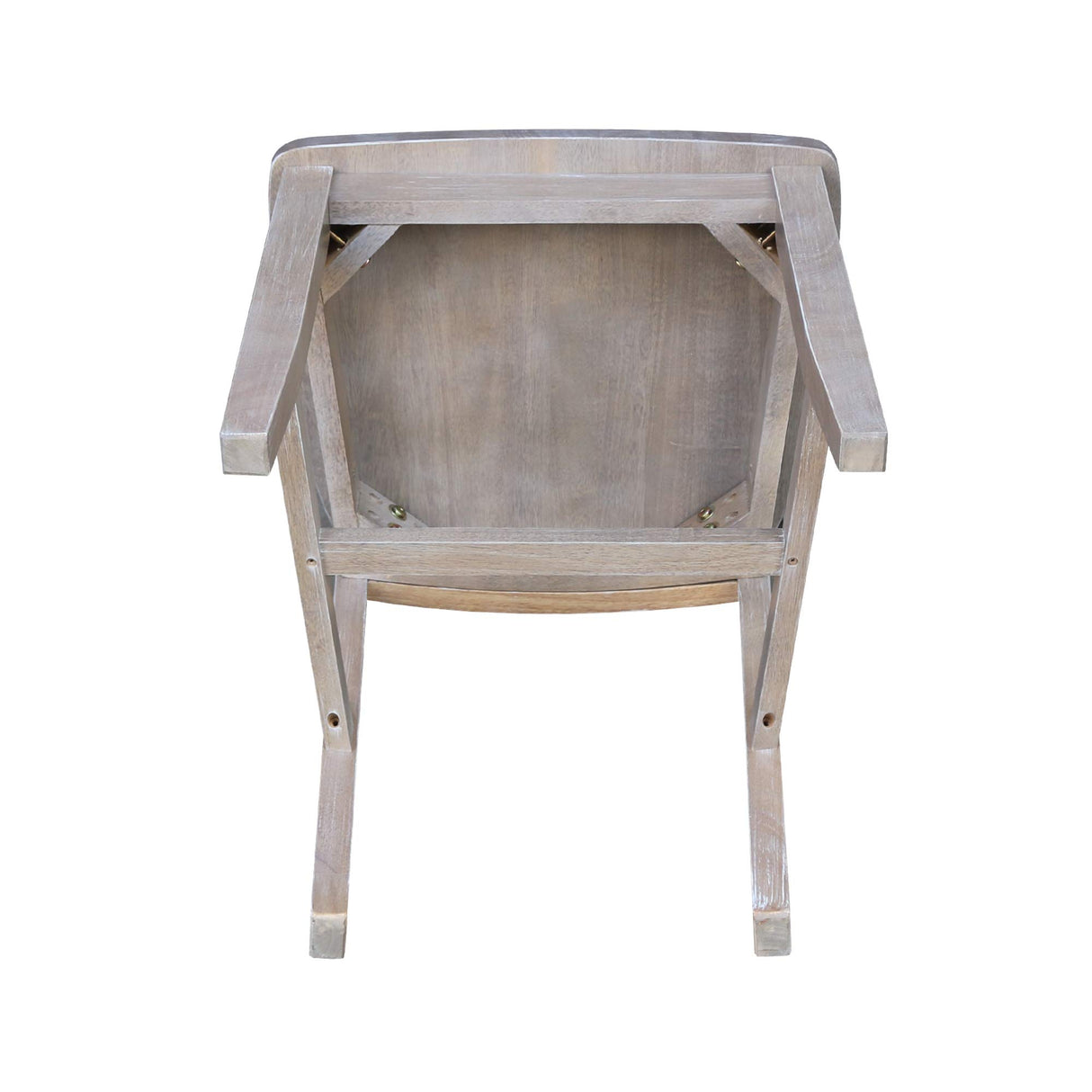 International Concepts Set of Two Cafe Dining Chairs, Washed Gray Taupe IC International Concepts