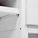 ENICFENA Outdoor Potting Bench, 100% Fir Wood Garden Work Table with Hutch, Drawer & Adjustable Shelves, Rustic Planting Station for Backyard, 50.2"x19.7"x66.1" (White, 66.1''H) ENICFENA