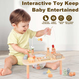 Activity Table for 1 Year Old, Montessori Toys for 1 2 Year Old Girls Boy Gifts, 8 in 1 Wooden Sensory Play Table for Toddler 1-3, Learning Toys for Baby 12-18 Months 1st Christmas Birthday Gifts Vanplay