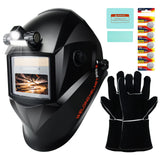 TRQWH Welding Hood Auto Darkening Welding Helmet with Light True Color 1/1/1/2 Top Optical Clarity Wide Shade 9-13 Welding Mask with Grinding Weld Helmet (KTS-JS01) TRQWH