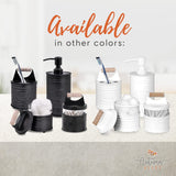 Autumn Alley Rustic Bathroom Accessories Set 4 - Galvanized Soap Dispenser, Rustic Toothbrush Holder, 2 Apothecary Jars Qtip Holder - Rustic Bathroom Decor – Farmhouse Bathroom Accessories Autumn Alley