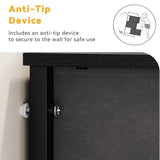 DWVO Dresser with 9 Drawers - Fabric Storage Tower, Organizer Unit for Living Room, Hallway, Closets - Sturdy Steel Frame, Wooden Top & Easy Pull Fabric Bins DWVO