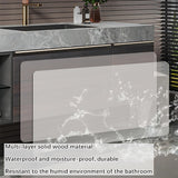 ZGNBSD Bathroom Vanity with Sink- Solid Wood Bathroom Vanity Include Smart LED Defog Mirror ＆ Multi-Cabinet Storage Space, Wall Mounted Bathroom Vanity Cabinet (60'') ZGNBSD