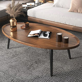 Wooden Coffee Table Rustic Nesting Tables Oval Walnut Coffee Table Modern Sofa Table End Tables for Living Room Home Office Coffee Shop Cavent