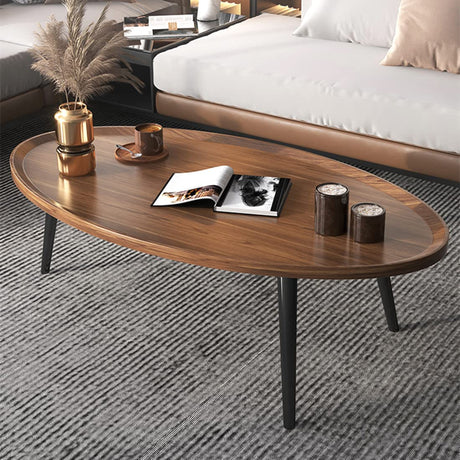 Wooden Coffee Table Rustic Nesting Tables Oval Walnut Coffee Table Modern Sofa Table End Tables for Living Room Home Office Coffee Shop Cavent