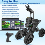 BLONWINER Robot Car Kit, 2 in 1 Smart Robotics Arm Building Toy for Raspberry Pi Python Coding, STEM Programming Tank Kits with Camera (Without RPi Board) BLONWINER