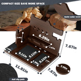 LMDGDS Wood Gun Rack Phone Docking Station, Nightstand Charging Organizer with Pistol Rack for Gun Safe, Key Holder Watch Wallet Stand Birthday Gift for Him Men Husband Dad Boyfriend LMDGDS