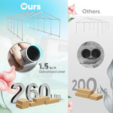 Quictent 16x32ft Party Tent Heavy Duty Outdoor Gazebo White Wedding Tent Canopy Event Shelter Carport with Removable Sidewalls & 4 Carry Bags Quictent