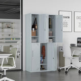 AFAIF Metal Storage Locker, Metal Locker with 6 Doors, 71" Tall Steel Storage Lockers for Employees, Large Locker Storage Cabinets Organizer for School, Gym, Home Office, Staff AFAIF