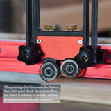 Table Saw Feeder - 2pcs Woodworking Table Saw Pressing Feeder Guider, Dual Bearing Roller Feather Boards for Table Saw, Multi-Purpose Feather Loc Hesderty