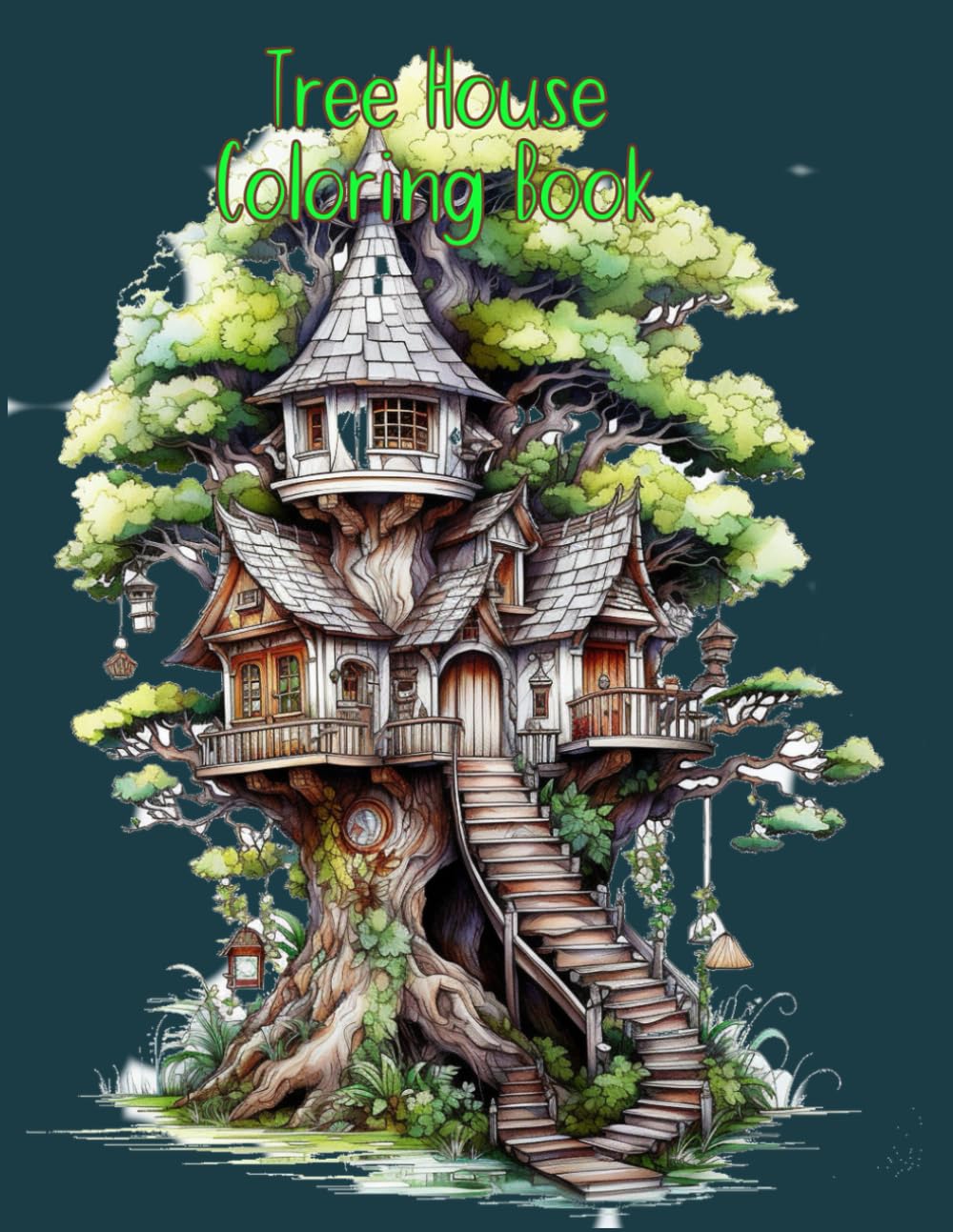 Tree House Coloring Book! Adult coloring (Tree House Books) WoodArtSupply
