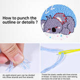 iienjoy 2 Pcs Koala Punch Needle Kit - Easy Punch Needle Embroidery Kits for Beginners Adults, Cute Animals Art Work Decor Punch Stitching kit with Tools, Yarns, Hoop, Instruction iienjoy