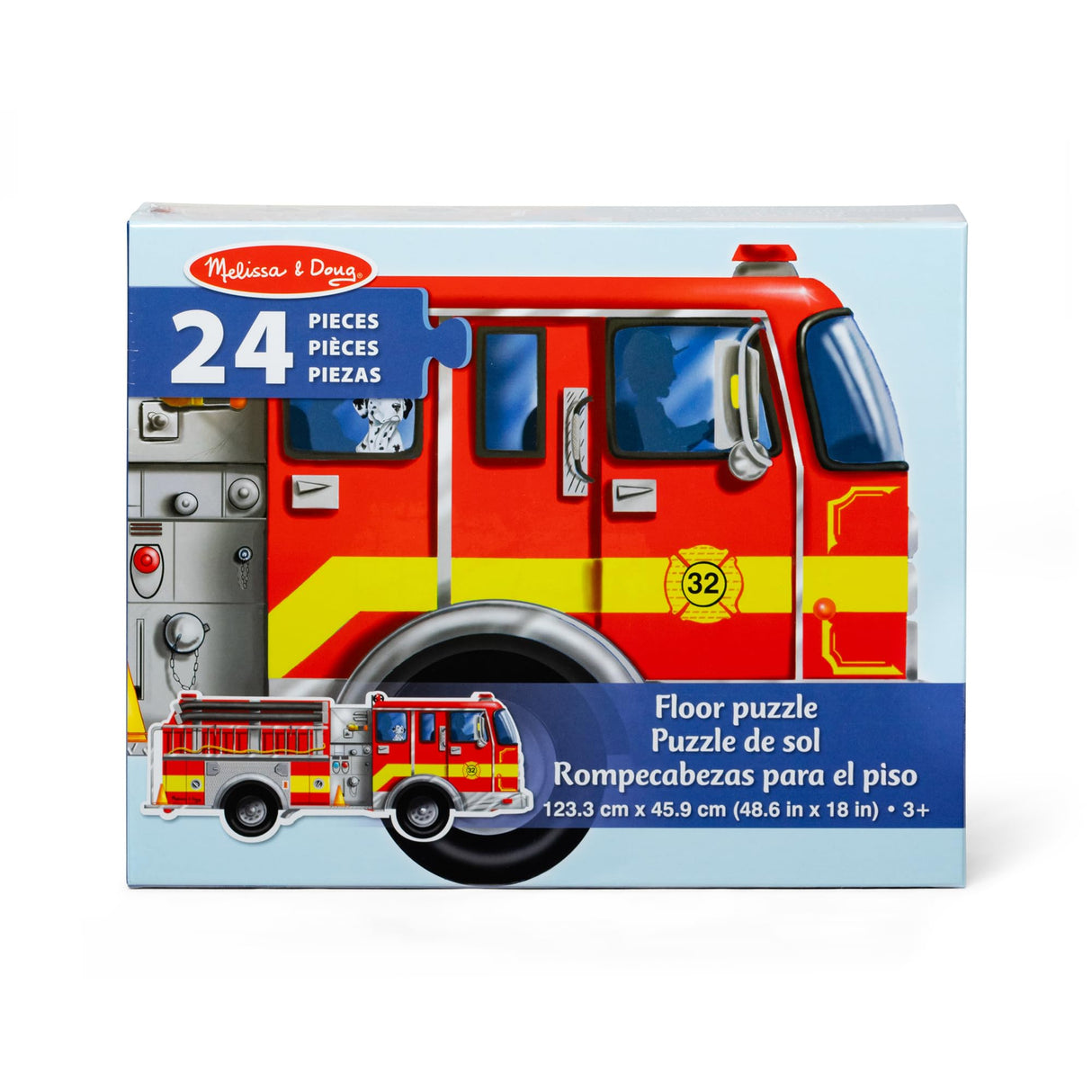 Melissa & Doug Fire Truck Jumbo Jigsaw Floor Puzzle (24 pcs, 4 feet long) - FSC Certified Melissa & Doug