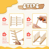 Barydat 2 Pcs Wooden Puzzle Display Stand Jigsaw Holder Rack Puzzle Storage Organizer Shelf for Adults Craft Collection Lovers Barydat