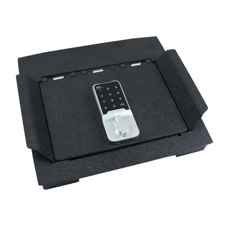 KEREN Center Console Gun Safe - Console Gun Vault Compatible with Ford F250 Super Duty 2023-2025, High Security Armrest Lock Box with Electronic Keypad Lock KEREN