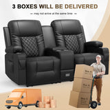 YONISEE Large Loveseat Recliner, Loveseat Recliner Sofa with Storage Console, Recliner Chair with USB Ports, 2 Cell Phone Holders, Cup Holder, Loveseat Couch for Living Room YONISEE