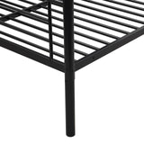 Zyerch Twin Over Full Bunk Bed with Trundle, Metal Bed Frame Bunkbeds Twin Over Full for Kids Adults with 2 Ladders & Guardrail, Noise Free Easy to Assemble, Black Zyerch