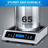 Duxtop Professional Portable Induction Cooktop, Commercial Range Countertop Burner, 1800 Watts Induction Burner with Sensor Touch and LCD Screen, P961LS/BT-C35-D, Silver/Black duxtop