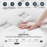EEN EEN SLEEP King Mattress, Upgrade Strengthen Firm 12 Inch King Size Mattress in A Box, Hybrid Mattress King Size with High Density Memory Foam and Independent Pocket Springs, Strong Edge Support EEN EEN SLEEP