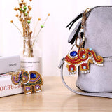 DIY Key Chains Diamond Painting by Numbers Kits, Full Drill Rhinestone Mosaic Making Christmas Decorative for Art Craft Key Ring Phone Charm Bag Decor (5 Pack) (Artistic Elephant) umbresen