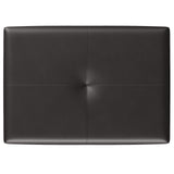 EOSVALO Leather Vanity Stool, 20 Inch Wide Rectangle Ottoman Bench for Makeup Room, Vanity Chair with Wood Legs for Piano Room, Bedroom,Living Room with Customizable (Cherry) EOSVALO