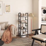 YMYNY 4 Tier Bookshelf, Freestanding Bookcase for Living Room, Bedroom, Home Office, Multi-Functional Storage Rack Organizer, Display Rack with Metal Frame, Rust Resistance, Black, UHBC054B YMYNY