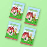 MEMOVAN Farm Party Gift Bags - 30pcs, Farm Party Favors with Plastic Goodies, Candy Treat Snack Bags for Kids, Barnyard Cow Farmhouse Theme Birthday & Baby Shower Decoration MEMOVAN