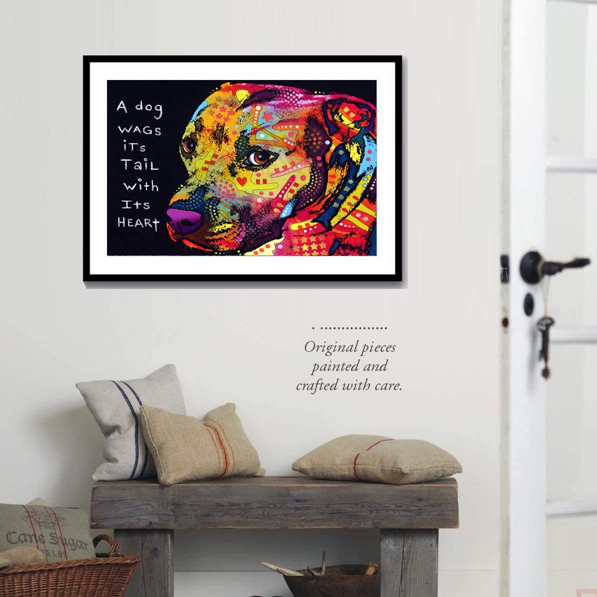 DIY 5D Diamond Painting by Number Kits，Crystal Rhinestone Diamond Embroidery Paintings for Adults and Beginner Diamond Arts Craft Home Decor Gratitude Pitbull Diamond Painting CANFLASHION