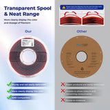 AMOLEN TPU High Speed Filament 1.75mm,Flexible TPU 3D Printer Filament,Dimensional Accuracy +/- 0.03 mm,Transparent Rainbow Red Green Purple Orange 1kg/2.5lbs Fit Most FDM Printer, 3DTPURGPO AMOLEN