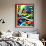 5D Diamond Painting Kits for Adults Beginners forest DIY Diamond Art Kits with Tools Full Drill Round Diamond Dots Craft paint by diamonds Gem Art for Home Wall Decor Gifts (16"x12") (DP1794) GCEOSINI