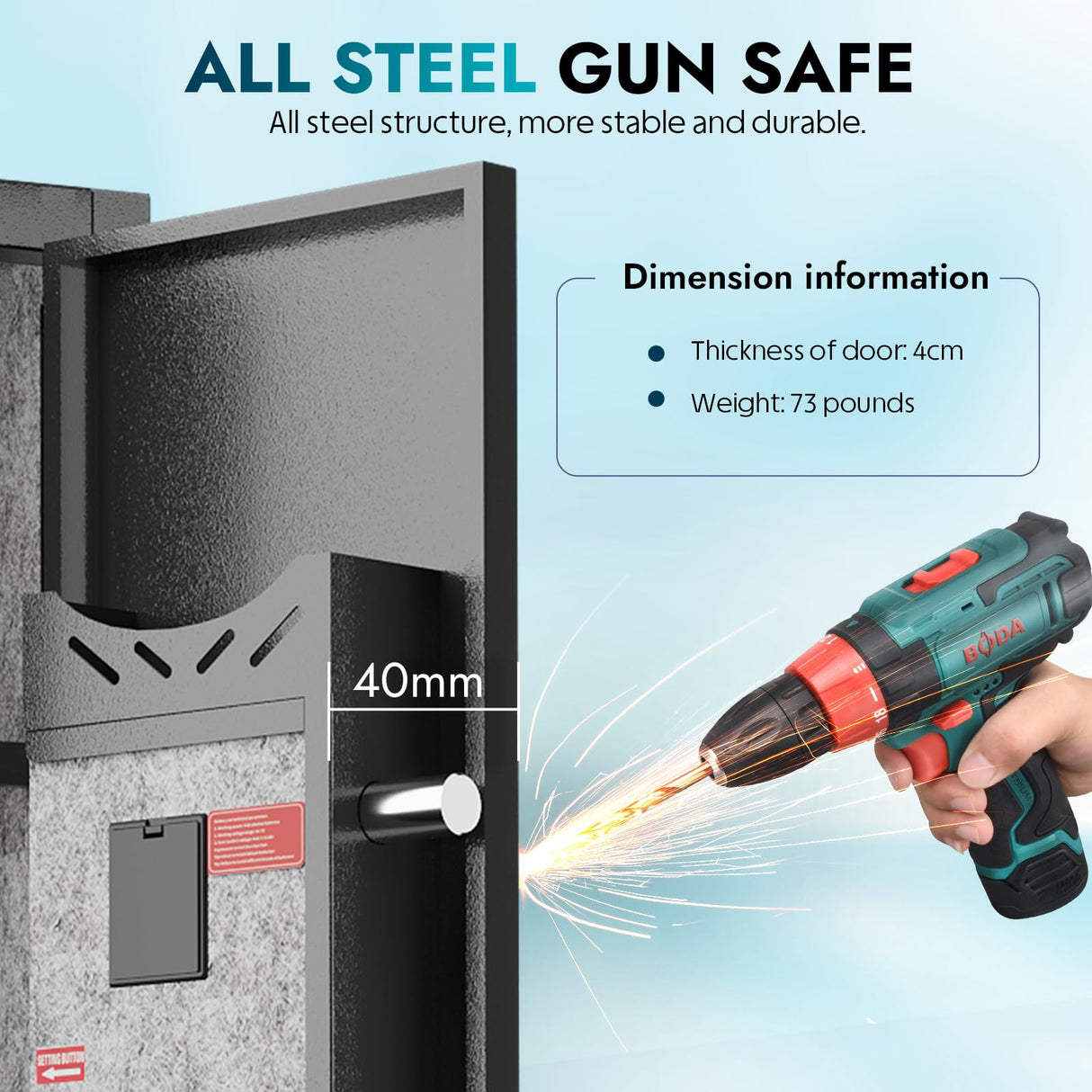 Karini 5 Rifle Gun Safes Gun Safe for Rifle and Pistols Quick Access Rifle Safe for Home Assembled Gun Cabinets for Rifles and Shotguns Long Gun Safe Clearance Gun Locker with Adjustable Shelf Karini