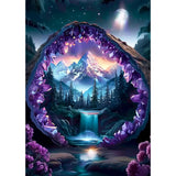 CEOVR Waterfall Diamond Painting Kits for Adults, Crystal Mountain Landscape Diamond Art Dots 5D Full Drill DIY Beginner Gem Art, Adult Crafts Kits Arts and Crafts, Wall Decor for Home Office 12x16in CEOVR