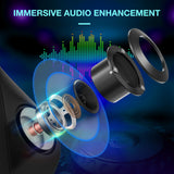 HOFFREE Gaming Chair with Speakers Massage Big and Tall Gaming Chairs with Footrest and Bluetooth for Adults 400lbs Reclining High Back Computer Desk Chair Purple and Black HOFFREE