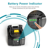 2Packs Upgraded 5.0Ah 18V BL1850B with LED Replacement Lithium-ion Battery Compatible with Makita 18 Volt Battery for Compatible Makita 18V Lithium-Ion Cordless Power Tools Bdreer