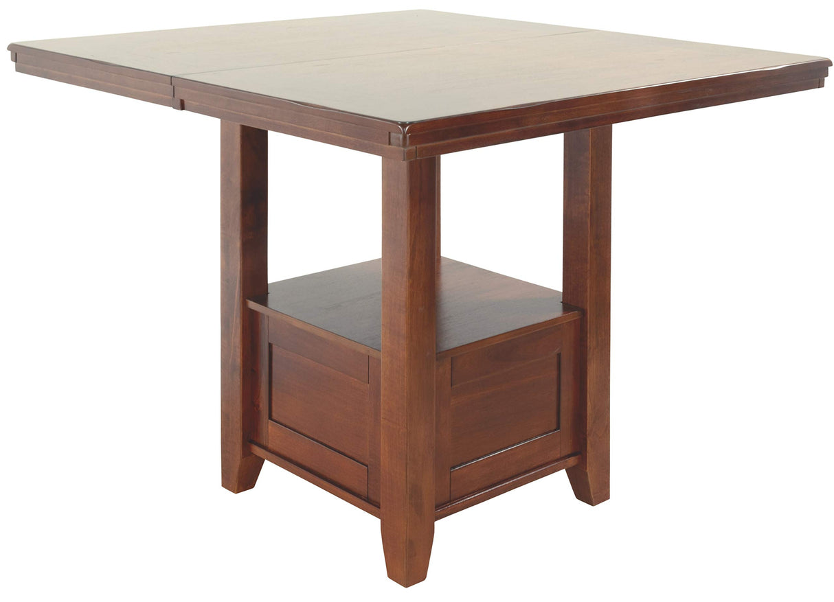 Signature Design by Ashley Ralene Traditional 36" Counter Height Dining Room Extension Table, Medium Brown Signature Design by Ashley