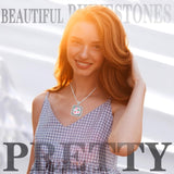 Junkin 24 Pcs Diamond Square Sublimation Rhinestone Trays Pendant Set Including 6 Double Sided Blank Rhinestone Bezel Trays 6 Pcs Thick Chains with 12 Sublimation Discs for Making Junkin