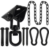 Lendaba Hammock Hanging Kit, Heavy Duty Hanging Chair Hardware 1200 lb Capacity, 360° Rotate Hammock Hooks for Yoga, Chair, Tree, Indoor & Outdoor Gym Ledanba